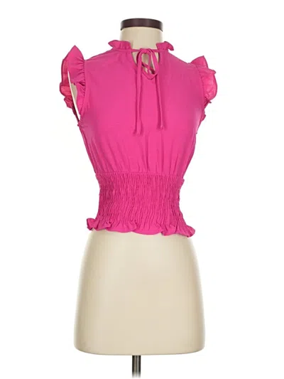 Pre-owned Paper Crane Sleeveless Blouse In Pink
