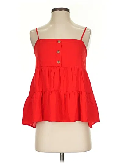 Pre-owned Paper Crane Sleeveless Blouse In Red