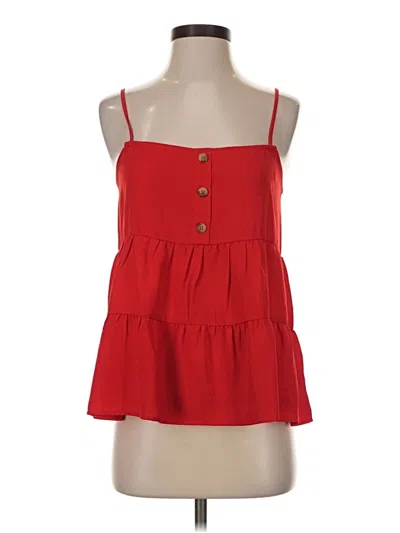 Pre-owned Paper Crane Sleeveless Blouse In Red