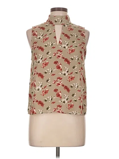 Pre-owned Paper Crane Sleeveless Blouse In Tan