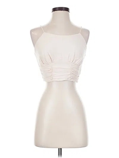 Pre-owned Paper Crane Sleeveless Top Ivory Strapless Neckline Tops