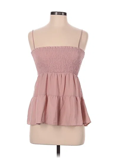 Pre-owned Paper Crane Sleeveless Top Pink Strapless Neckline Tops