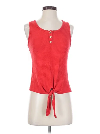 Pre-owned Paper Crane Sleeveless Top Red Halter Neckline Tops