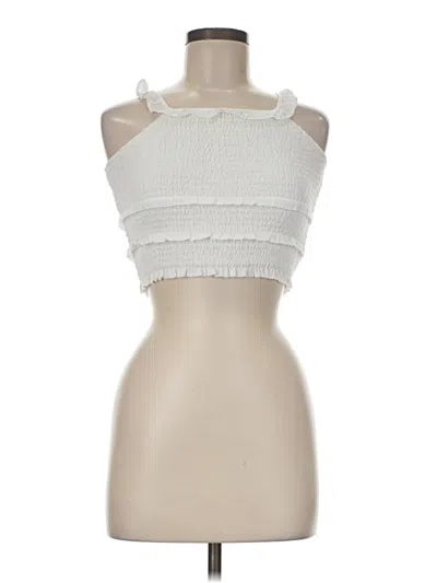 Pre-owned Paper Crane Sleeveless Top White Strapless Neckline Tops