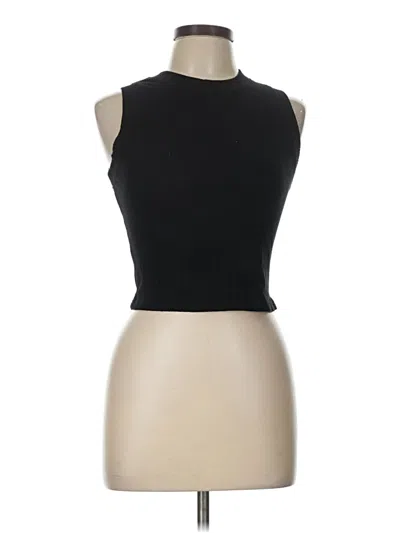 Pre-owned Paper Crane Tank Top Black Halter Neckline Tops