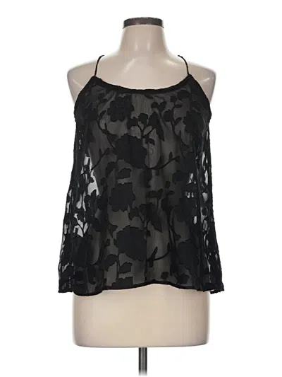 Pre-owned Paper Crane Tank Top Black Halter Neckline Tops