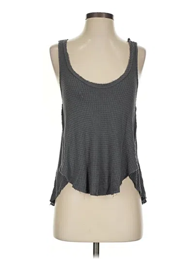 Pre-owned Paper Crane Tank Top Gray Halter Neckline Tops