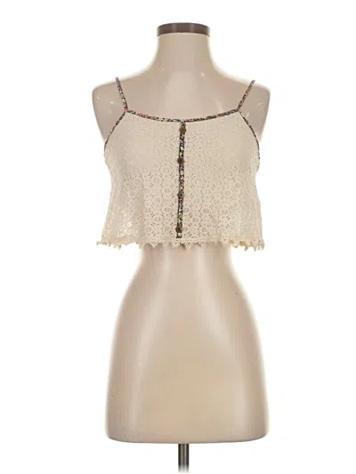 Pre-owned Paper Crane Tank Top Ivory Strapless Neckline Tops In White