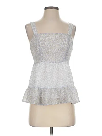 Pre-owned Paper Crane Tank Top Silver Strapless Neckline Tops