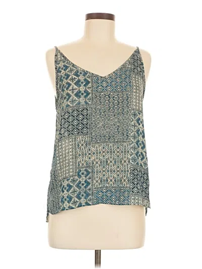 Pre-owned Paper Crane Tank Top Teal Strapless Neckline Tops In Blue