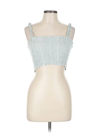 Pre-owned Paper Crane Tube Top Blue Strapless Neckline Tops