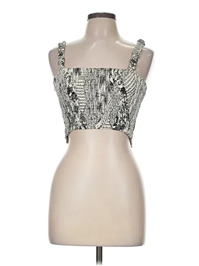 Pre-owned Paper Crane Tube Top Silver Strapless Neckline Tops