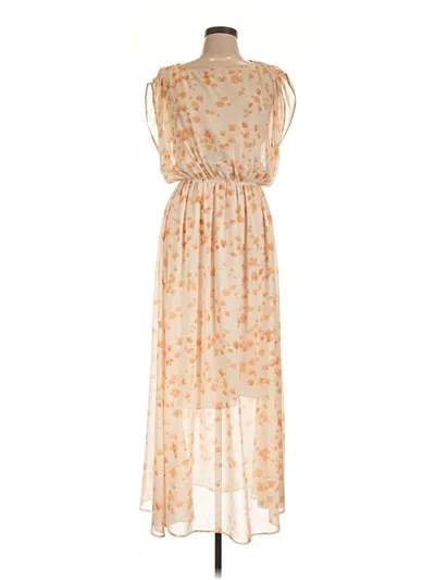 Pre-owned Paper Crown Casual Dress In Tan