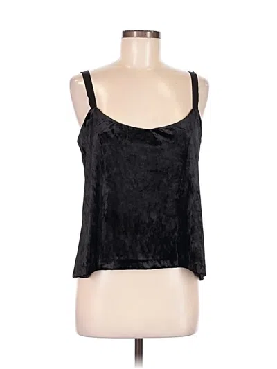 Pre-owned Paper Crown Sleeveless Top Black Halter Neckline Tops