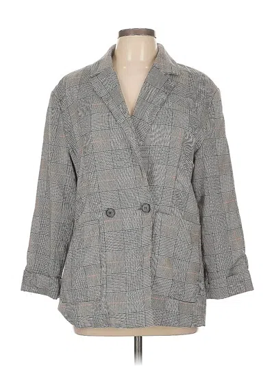 Pre-owned Paper Heart Blazer Jacket In Gray