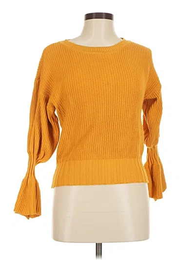 Pre-owned Paper Heart Pullover Sweater In Yellow