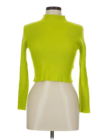 Pre-owned Paper Heart Turtleneck Sweater In Green
