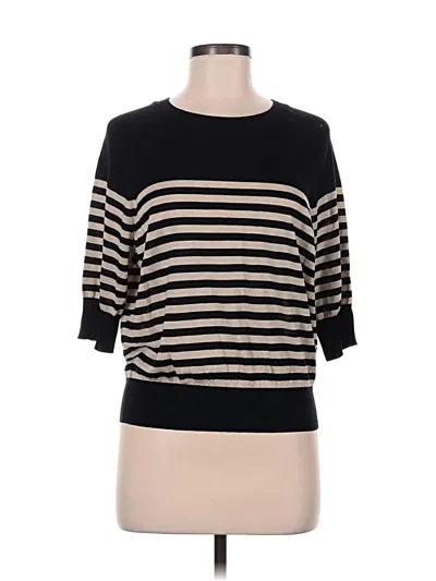 Pre-owned Paper Label 3/4 Sleeve T-shirt In Black