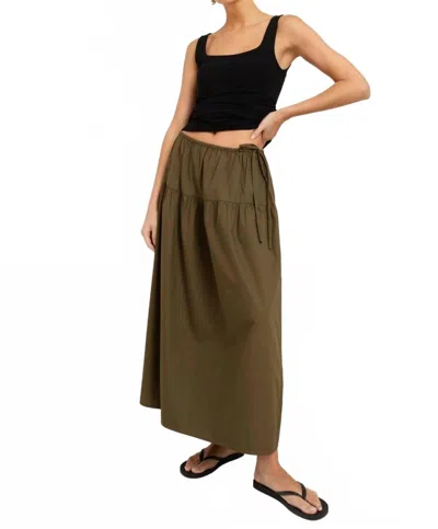 Paper Label Claudia Skirt In Olive Green