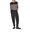 Paper Label Esme Striped Pullover Sweater In Black In Multi