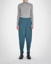 Paper Label Galvan Asymmetrical Pants In Blue Coral In Multi