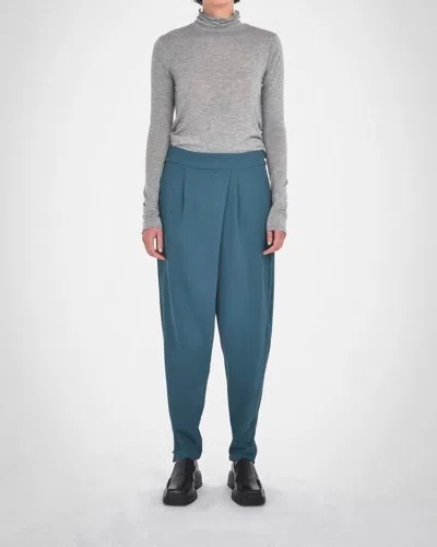 Paper Label Galvan Asymmetrical Pants In Blue Coral In Multi