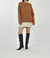 Paper Label Goldie Crew Neck Sweater In Brown In Brown