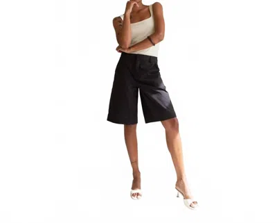 Paper Label Sylvie Long Shorts In Black