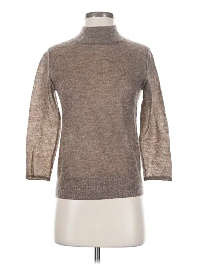Pre-owned Paper Label Turtleneck Sweater In Brown