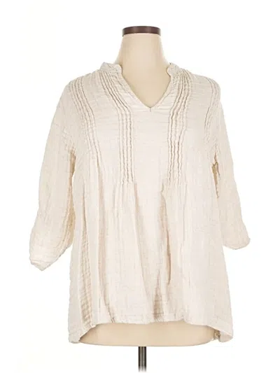 Pre-owned Paper Lace 3/4 Sleeve Blouse In White