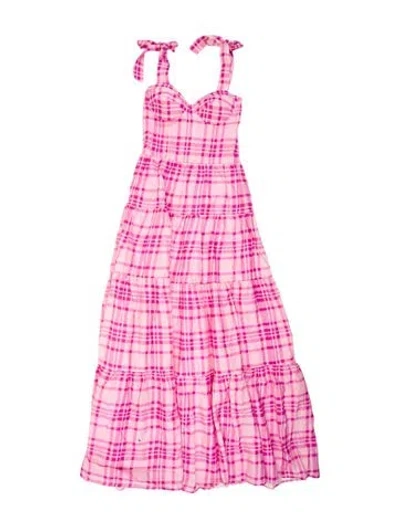 Pre-owned Paper London Linen Long Dress W/ Tags In Pink