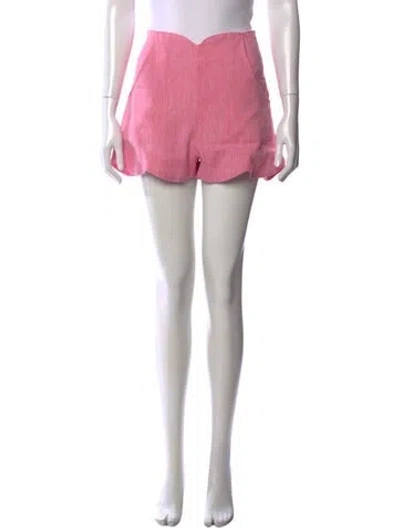 Pre-owned Paper London Linen Mini Shorts In Pink