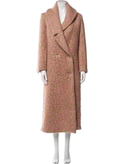 Pre-owned Paper London Mohair Faux Fur Coat In Pink