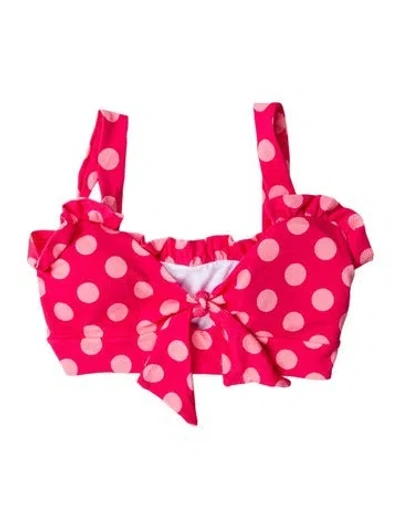 Pre-owned Paper London Polka Dot Print Top W/ Tags In Pink