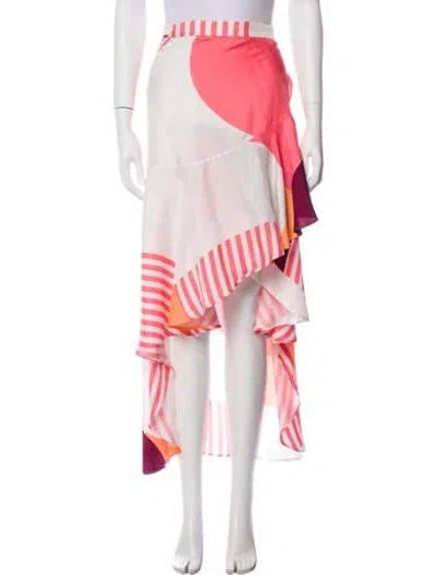 Pre-owned Paper London Printed Midi Length Skirt In Neutral