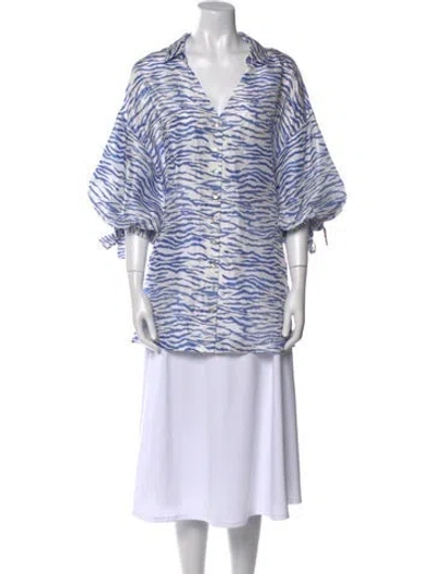 Pre-owned Paper London Silk Printed Tunic In Multi