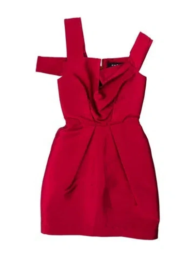 Pre-owned Paper London Square Neckline Mini Dress In Red
