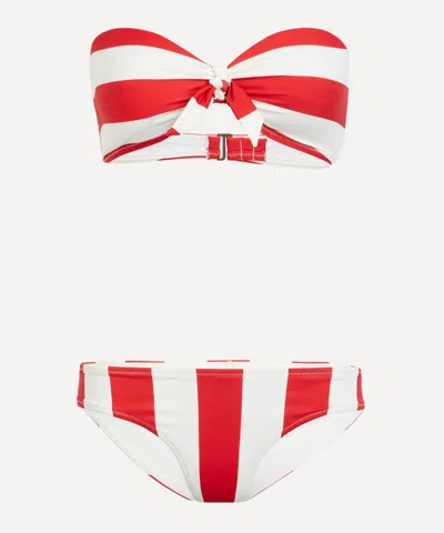 Paper London Women's Porto Bandeau Bikini Top In Red