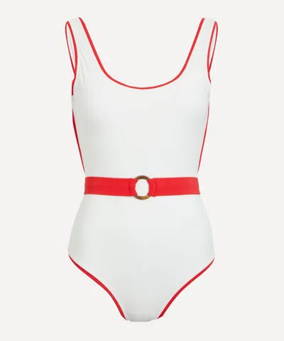 Paper London Women's Scoop Red-ivory Swimsuit
