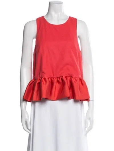 Pre-owned Paper London Wool Crew Neck Top In Red
