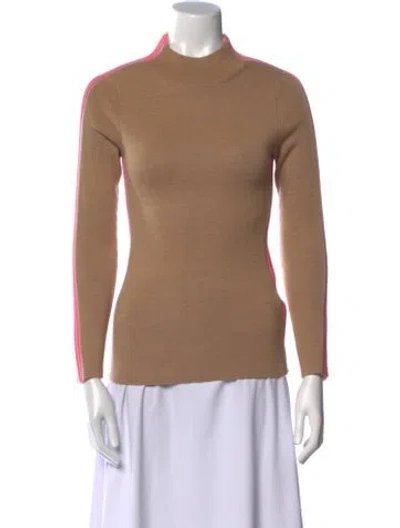 Pre-owned Paper London Wool Mock Neck Sweater In Neutral
