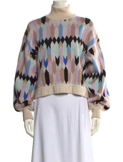 Pre-owned Paper London Wool Printed Sweater In Neutral