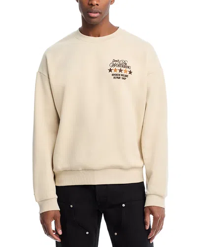 Paper Planes Broken Dreams Embroidered Sweatshirt In Cream