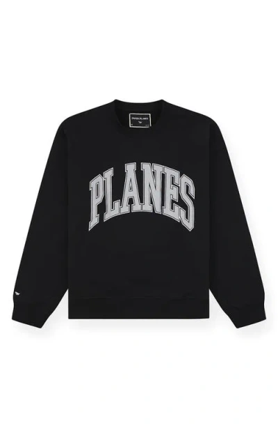 Paper Planes Collegiate Logo Sweatshirt In Black