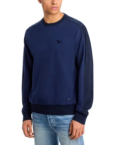 Paper Planes Color Block Crewneck Sweatshirt In Blue