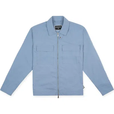 Paper Planes Cotton Blend Utility Jacket In Blue