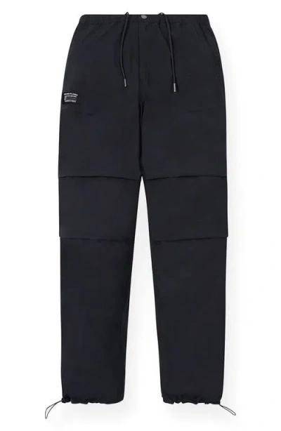 Paper Planes Cotton Blend Utility Pants In Black