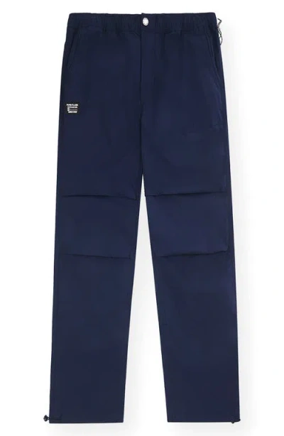 Paper Planes Cotton Blend Utility Pants In Blue