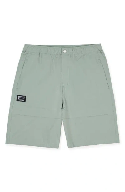 Paper Planes Cotton Blend Utility Shorts In Green