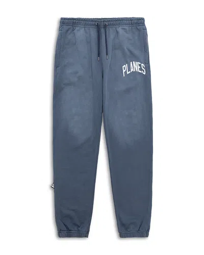 Paper Planes Drawstring Logo Sweatpants In Blue